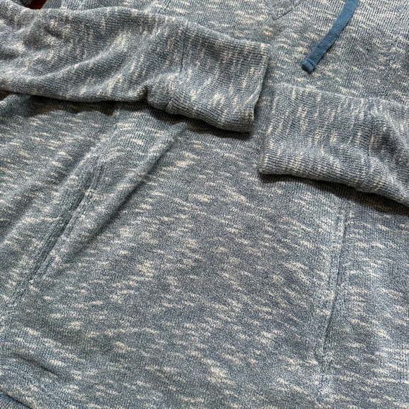 Roxy Blue Heather Sweatshirt Hoodie Terry Cloth Long Sleeve Kangaroo pocket M - Picture 3 of 10